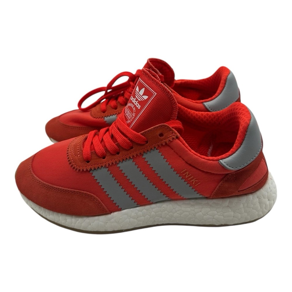 Adidas‎ Iniki Runner Boost Running Shoes Womens Sz 9 Orange Sneakers BA9998 - Picture 6 of 11